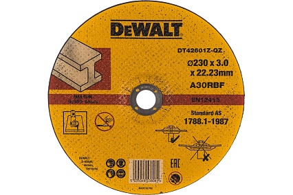 Круг отрезной по металлу INDUSTRIAL (230х22,2 мм) DeWalt DT42601Z