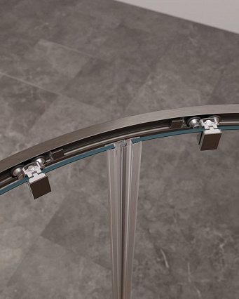 Душевой уголок Cezares MOLVENO-RH-2-120/90-C-GM-IV 120x90 прозрачный, оружейная сталь