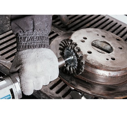 Щетка дисковая витая с хвостовиком 75 мм, проволока - INOX 0.50 мм DeBever DB80163380