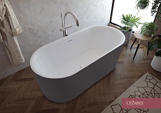 Акриловая ванна Cezares Metauro Central METAURO-INT-Central-180-80-60-G-W-MATT 180x80 см белый матовый/серый матовый