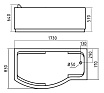 Акриловая ванна Gemy G9010 B R 173x83 см