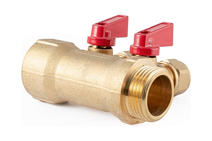 Коллектор с шаровыми кранами PROFACTOR в/н 1" х 2 вых 16 цанга PF MVP 267.2