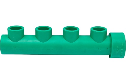 Коллектор Blue Ocean (4 отвода) - 40x25x4 ЗЕЛЕНЫЙ PPRF/FCETA(G)-40х25х4