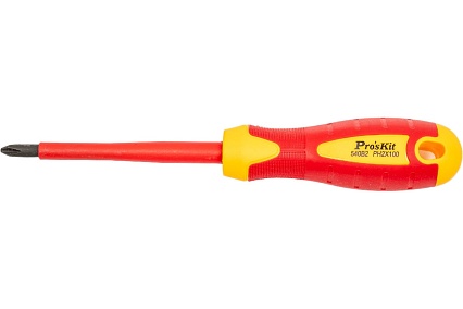 Диэлектрическая отвертка ProsKit SD-810-P2 (аналог SD-800-P2) 1000 В, PH2x100 С00040181