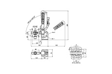 Прижим вертикальный со стопорной рукояткой KUKAMET B211-5-L