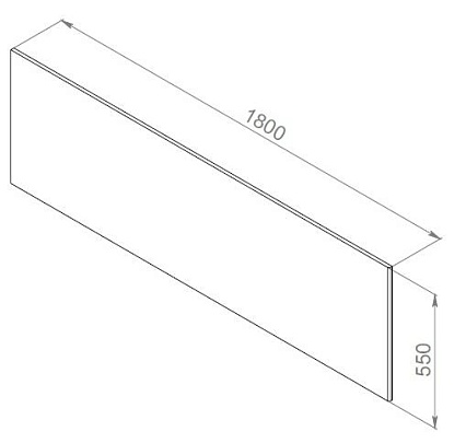 Фронтальная панель Am.Pm Inspire V2.0 W52A-180-080W-P 180 см