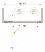 Душевая дверь Cezares Eco ECO-O-BA-1-80-C-Cr 80x190 прозрачная