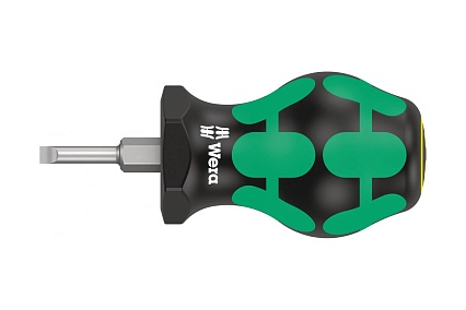 Короткая отвёртка для карбюраторов, шлицевая WERA 335 Stubby SL 4,0x0,8x24,5 мм WE-008841