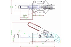 Зажим шатунного типа HS CLAMP HS-302-FM
