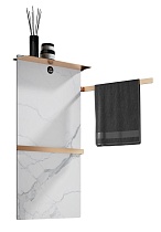 Полотенцесушитель электрический Wonzon&Woghand Stuttgart WW-A504W-BG белый мрамор, брашированное золото