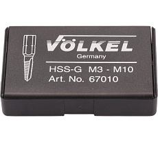 Набор метчиков для шуруповерта VOLKEL M3-M10 HSS-G 6пр V67010
