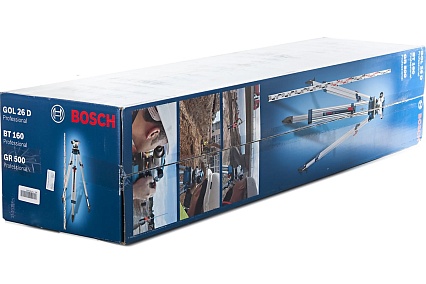 Оптический нивелир Bosch GOL 26D + штатив BT160 + рейка GR500 0.601.068.002
