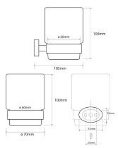 Держатель для стакана Bemeta Oval 118410011 хром