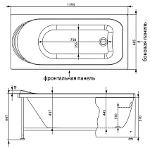 Акриловая ванна Aquanet Nord 140x70