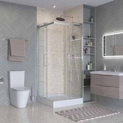 Душевой уголок BelBagno MARINO-2-A-2-90-C-CR 90x90 прозрачный, хром