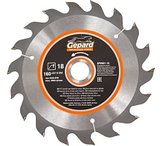 Диск пильный 160x20/16 мм, 18 зубьев Gepard GP0901-18