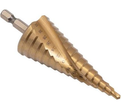 Сверло ступенчатое винтовое WOLFSTAR Р6М5К5 цх, 4-32мм, с 3-я гранями, 10 мм dm60432