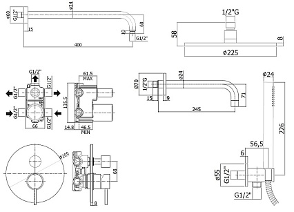 Душевой набор Paffoni Light KITLIG019CR141 хром