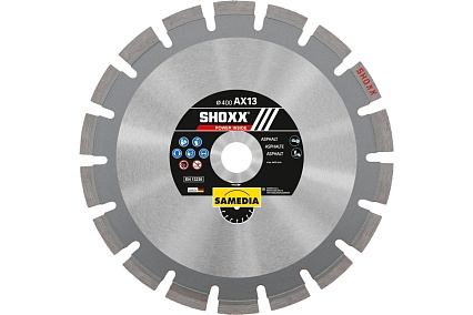 Диск для резки асфальта SHOXX AX13 (400х25.4 мм; 24 сегмента) SAMEDIA 310341