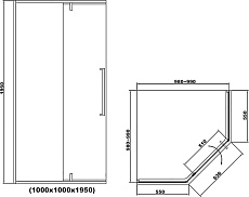 Душевой уголок RGW Stilvoll SV-81 100x100 хром, прозрачное