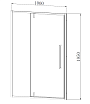 Душевая дверь Vincea Slim-N VDP-4SN100CLB 100x195 черный, прозрачная