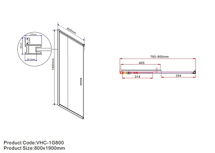 Душевой уголок Vincea Garda VSS-1G8012CLBN 120x80 брашированный никель, прозрачный