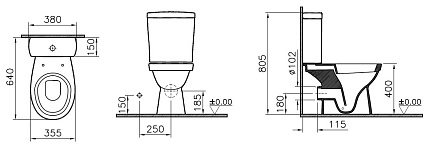 Унитаз компакт Norm Eisberg Duroplast 9844B099-7202