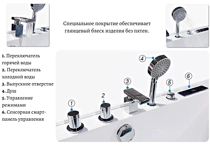 Акриловая ванна CeruttiSPA C-403L 170x80 левая