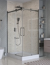 Душевой уголок BelBagno MARINO-2-AH-2-120/90-C-GM 120x90 прозрачный, оружейная сталь