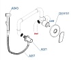 Смеситель для биде WasserKRAFT Dill A06157 со шлангом 120 см