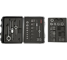 Набор метчиков и плашек Bucovice Tools M24 M3-M24, HSS, 60пр 340240