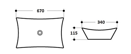 Раковина CeramaLux N 78123В 67 см