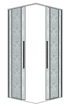 Душевой уголок Grossman Galaxy 300.K33.01.8080.10.02 80x80 шиншилла, хром