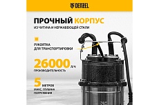 Фекальный насос Denzel FP1800-KS 99806