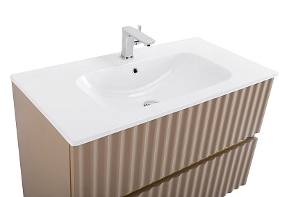 Мебель для ванной Art&Max Elegant 100 см, LED подсветка, капучино