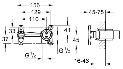 Скрытая часть смесителя Grohe 32635000