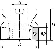 Корпус фрезы N253.D100/Z8 Norgau 022253100