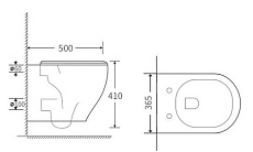 Подвесной унитаз Orange C07-100W безободковый, с микролифтом