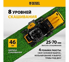 Бензиновая газонокосилка Denzel glr-460sp-zs 58824