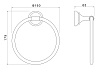 Полотенцедержатель Aquatek Классик AQ4512PG полированное золото