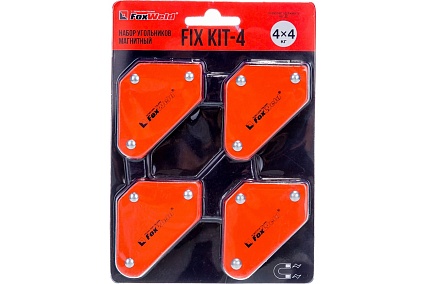 Набор угольников магнитных FIX KIT-4 4 шт., 45/90/135 град, усилие 4х4 кг Foxweld 5391