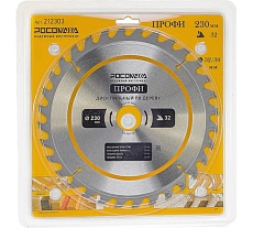 Пильный диск по дереву ПРОФИ 230х32/30 мм, 32Т РОСОМАХА 212303