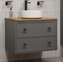 Мебель для ванной Iddis Torr 70 см со столешницей, темно-серый