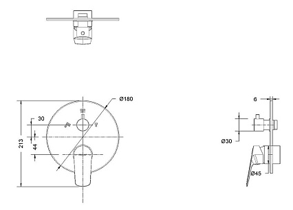 Смеситель для душа Bravat Rhein PB8429564BW-3-ENG черный