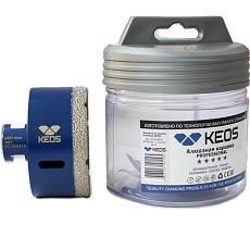 Коронка алмазная по керамограниту PRO 80 мм, M14 KEOS DC80M14