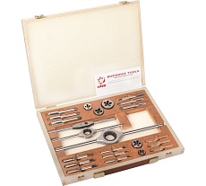 Набор метчиков и плашек Bucovice Tools UNC 1/4-1/2, 115CrV3, 25пр 315100