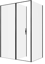 Душевой уголок Allen Brau Priority 140x90 3.31036.BBA + 3.31045.BBA, прозрачный, черный браш