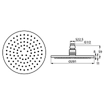 Верхний душ Ideal Standard IdealRain B9442AA