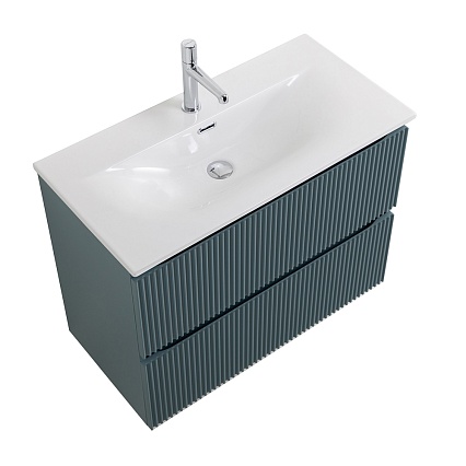 Тумба с раковиной BelBagno Uno 80 см Голубой матовый