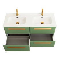 Тумба с раковиной Cezares Eco-Cer-N 120 см, 4 ящика Фисташковый Софт